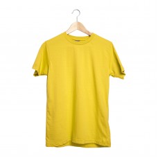 488706-XXL GARDENYA SARI BİSİKLET YAKA TİŞÖRT XXL
