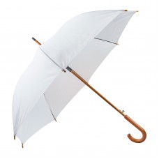 489702 MANGOSTAN BEYAZ AHŞAP SAPLI ŞEMSİYE