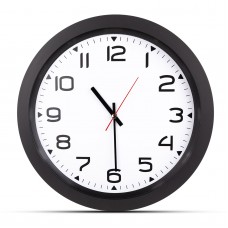 502301 HERA SİYAH PLASTİK KASA DUVAR SAATİ (350MM)