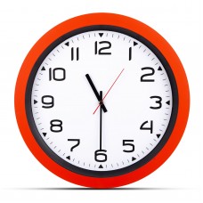 502316 HERA TURUNCU PLASTİK KASA DUVAR SAATİ (350MM)