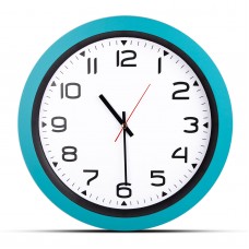 502323 HERA TURKUAZ PLASTİK KASA DUVAR SAATİ (350MM)