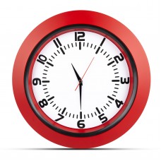 5033304 UMAY KIRMIZI PLASTİK KASA DUVAR SAATİ (350 MM)