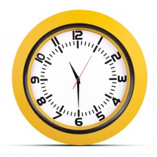 5033306 UMAY SARI PLASTİK KASA DUVAR SAATİ (350 MM)