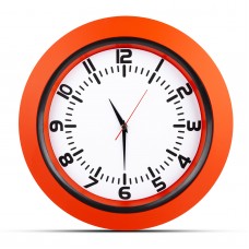 5033316 UMAY TURUNCU PLASTİK KASA DUVAR SAATİ (350 MM)