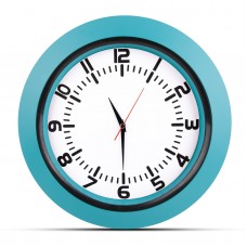 5033323 UMAY TURKUAZ PLASTİK KASA DUVAR SAATİ (350 MM)