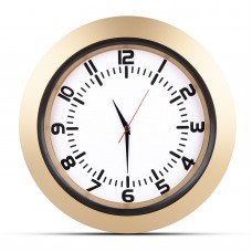 5033343 UMAY ALTIN-BEYAZ PLASTİK KASA DUVAR SAATİ (350 MM)