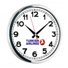 504120 HYDRA081 GÜMÜŞ METAL ÇERÇEVE DUVAR SAATİ(400MM)