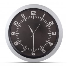 504320 POSEIDON GÜMÜŞ PLASTİK KASA DUVAR SAATİ 350MM